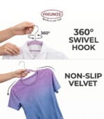 FEELINGS Velvet Hanger Purple, Pack of 12 - Image 5