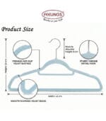 FEELINGS Velvet Hanger Light Blue, Pack of 12 - Image 3