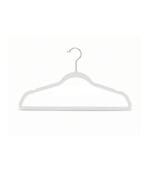 FEELINGS Velvet Hanger White Without Tie Holder, Pack of 12 - Image 2