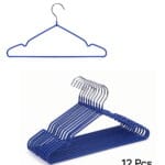 FEELINGS METAL HANGER PVC COATED 12PCS SET 40CM Suit Hanger Blue