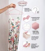 FEELINGS Metal PVC Coated Hangers, 12-Piece Set, 40 x 20 cm, Pink - Image 5