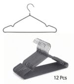 FEELINGS METAL HANGER PVC COATED 12PCS SET 40CM Suit Hanger Grey
