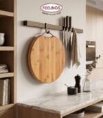 FEELINGS Round Wooden Cutting Board – 34cm Durable Chopping & Serving Board for Food Prep, Cheese, Bread & Kitchen Use - Image 6
