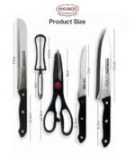 FEELINGS Cutting Board with Knife Set, 5 Pieces - Image 3