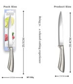 Stainless Steel Knife – Heavy-Duty Meat & Vegetable Chopper with Ergonomic Handle Size 28.4x3.5cm - Image 2