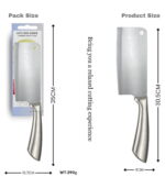 Stainless Steel Cleaver Knife – Heavy-Duty Meat & Vegetable Chopper with Ergonomic Handle Size 30.5x4CM - Image 2