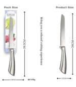 Stainless Steel Knife – Heavy-Duty Meat & Vegetable Chopper with Ergonomic Handle Size 34x3.5cm - Image 2