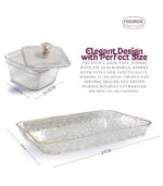 Luxury Snacks Fruit Tray with Double Handle, Clear 6 Bowl, 37cm x 24cm - Image 2